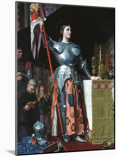 Joan of Arc at the Coronation of Charles VII in the Cathedral at Reims, 1429-Jean-Auguste-Dominique Ingres-Mounted Giclee Print