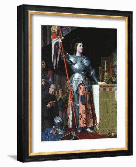 Joan of Arc at the Coronation of Charles VII in the Cathedral at Reims, 1429-Jean-Auguste-Dominique Ingres-Framed Giclee Print