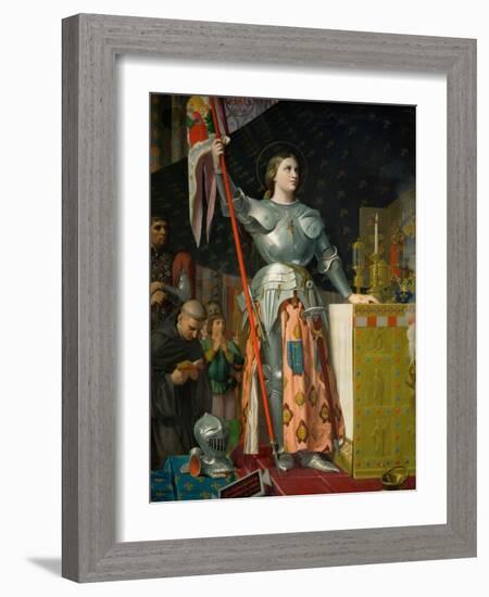 Joan of Arc at the Coronation of Charles VII in the Cathedral at Reims-Jean-Auguste-Dominique Ingres-Framed Giclee Print