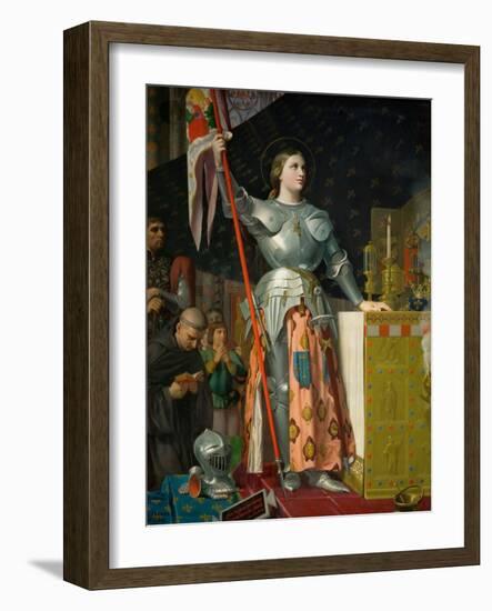 Joan of Arc at the Coronation of Charles VII in the Cathedral at Reims-Jean-Auguste-Dominique Ingres-Framed Giclee Print