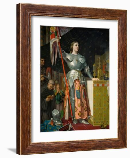 Joan of Arc at the Coronation of Charles VII in the Cathedral at Reims-Jean-Auguste-Dominique Ingres-Framed Giclee Print