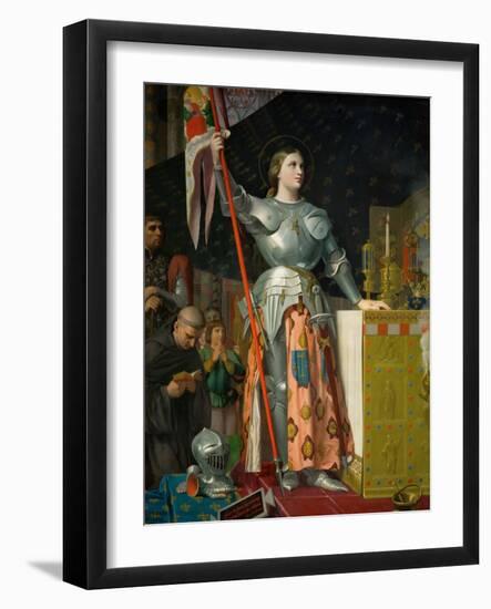 Joan of Arc at the Coronation of Charles VII in the Cathedral at Reims-Jean-Auguste-Dominique Ingres-Framed Giclee Print
