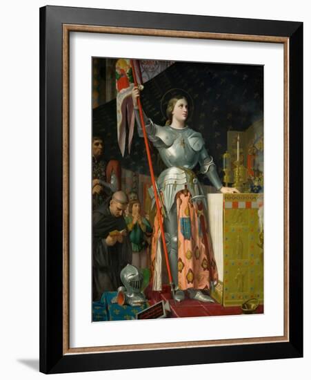 Joan of Arc at the Coronation of Charles VII in the Cathedral at Reims-Jean-Auguste-Dominique Ingres-Framed Giclee Print