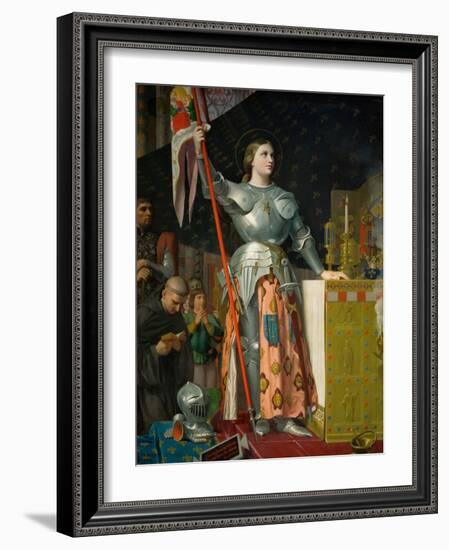 Joan of Arc at the Coronation of Charles VII in the Cathedral at Reims-Jean-Auguste-Dominique Ingres-Framed Giclee Print