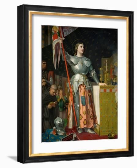 Joan of Arc at the Coronation of Charles VII in the Cathedral at Reims-Jean-Auguste-Dominique Ingres-Framed Giclee Print