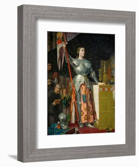 Joan of Arc at the Coronation of Charles VII in the Cathedral at Reims-Jean-Auguste-Dominique Ingres-Framed Giclee Print