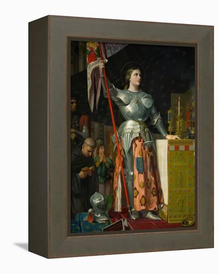 Joan of Arc at the Coronation of King Charles VII at Reims Cathedral, July 1429-Jean-Auguste-Dominique Ingres-Framed Premier Image Canvas