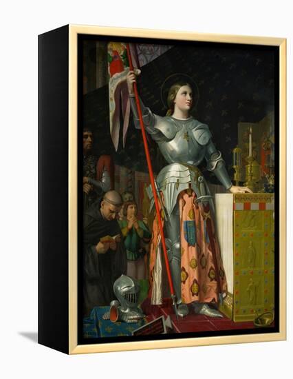 Joan of Arc at the Coronation of King Charles VII at Reims Cathedral, July 1429-Jean-Auguste-Dominique Ingres-Framed Premier Image Canvas