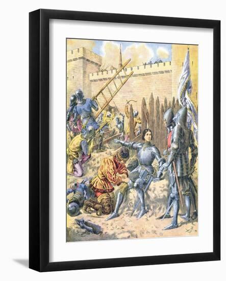 Joan of Arc at the Siege of Paris-Frederic Theodore Lix-Framed Giclee Print