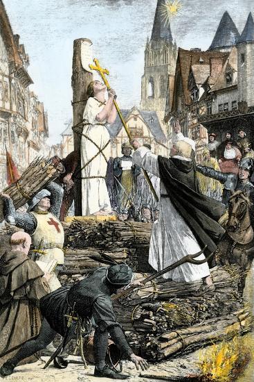 Jeanne d'Arc au bûcher en France