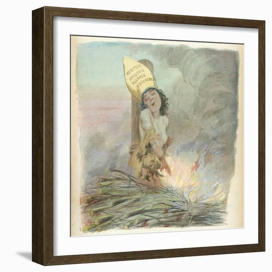 Joan of Arc Burned at the Stake in Rouen on 30 May 1431-A. Willette-Framed Photographic Print