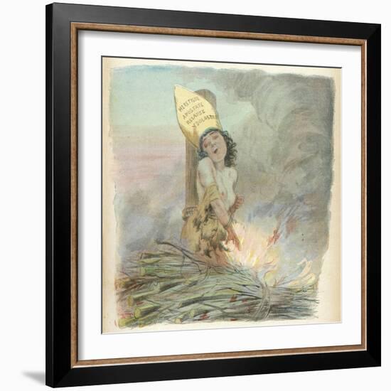 Joan of Arc Burned at the Stake in Rouen on 30 May 1431-A. Willette-Framed Photographic Print