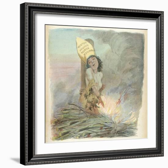 Joan of Arc Burned at the Stake in Rouen on 30 May 1431-A. Willette-Framed Photographic Print