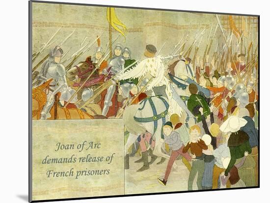 Joan of Arc demands release of French prisoners-Louis Maurice Boutet De Monvel-Mounted Giclee Print