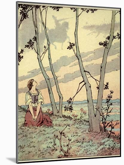 Joan of Arc Hears Heavenly Voices in the Forest-Jacques de Breville-Mounted Art Print