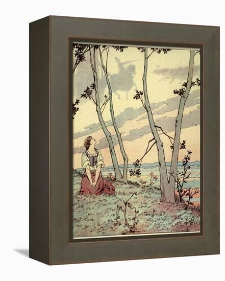 Joan of Arc Hears Heavenly Voices in the Forest-Jacques de Breville-Framed Stretched Canvas