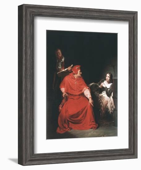 Joan of Arc in Prison, 1825-Paul Delaroche-Framed Giclee Print