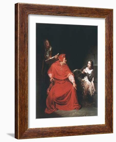 Joan of Arc in Prison, 1825-Paul Delaroche-Framed Giclee Print