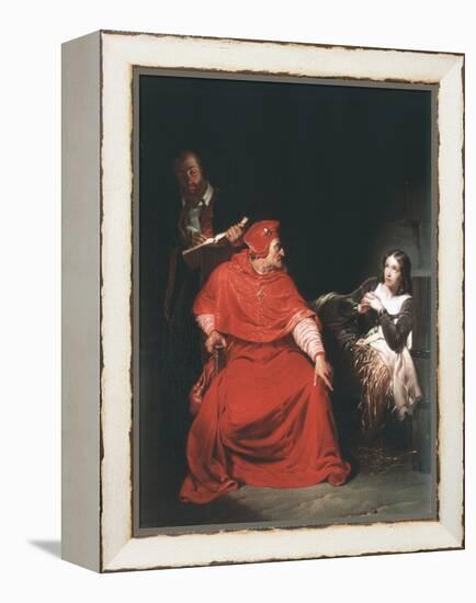 Joan of Arc in Prison, 1825-Paul Delaroche-Framed Premier Image Canvas