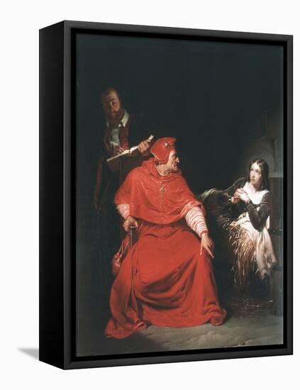 Joan of Arc in Prison, 1825-Paul Delaroche-Framed Premier Image Canvas