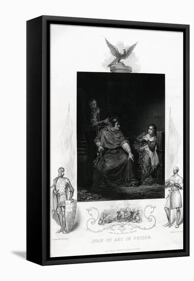 Joan of Arc in Prison Engraving from Shakespeare's Henry VI, Part I, Act V-null-Framed Premier Image Canvas