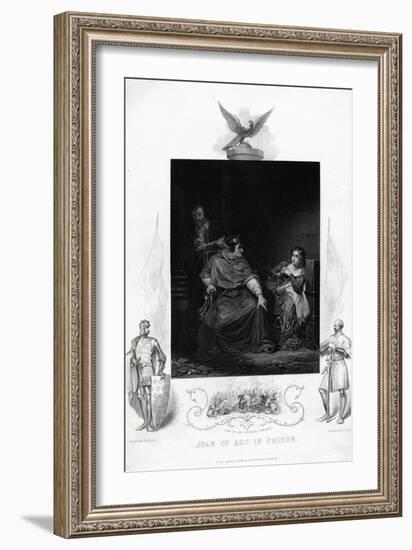 Joan of Arc in Prison Engraving from Shakespeare's Henry VI, Part I, Act V-null-Framed Giclee Print