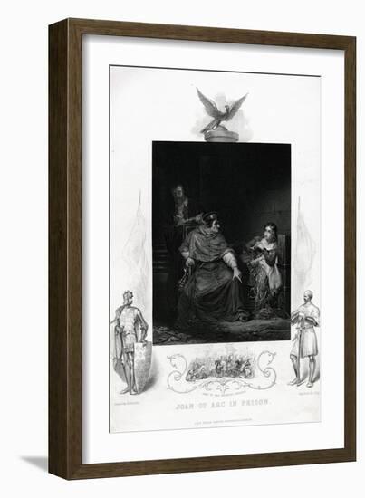 Joan of Arc in Prison Engraving from Shakespeare's Henry VI, Part I, Act V-null-Framed Giclee Print