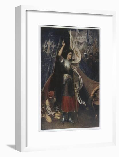 Joan of Arc Is Helped to Don a Suit of Armour before Battle, in the Camp of Her Troops-null-Framed Art Print