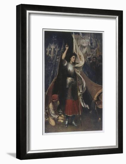 Joan of Arc Is Helped to Don a Suit of Armour before Battle, in the Camp of Her Troops-null-Framed Art Print