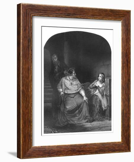 Joan of Arc is interrogated by the Bishop of Winchester-Hippolyte Delaroche-Framed Giclee Print