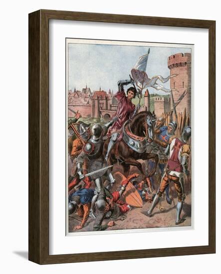 Joan of Arc is taken prisoner on May 23rd 1430 and is handed over to the English at Compiegne-Frederic Lix-Framed Premium Giclee Print