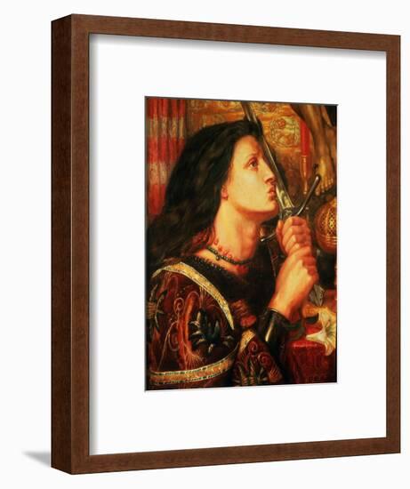 Joan of Arc Kissing the Sword of Deliverance, 1863-Dante Gabriel Rossetti-Framed Giclee Print