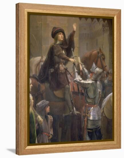 Joan of Arc Leaving Vaucouleurs, 23Rd February 1429 (Detail of Baudricourt and Joan of Arc), 1887 (-Jean-jacques Scherrer-Framed Premier Image Canvas