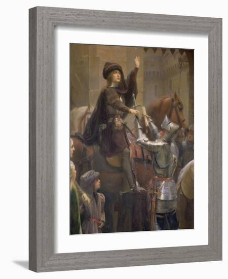 Joan of Arc Leaving Vaucouleurs, 23Rd February 1429 (Detail of Baudricourt and Joan of Arc), 1887 (-Jean-jacques Scherrer-Framed Giclee Print