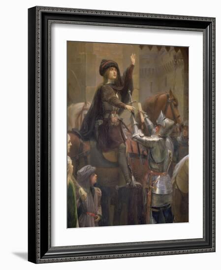 Joan of Arc Leaving Vaucouleurs, 23Rd February 1429 (Detail of Baudricourt and Joan of Arc), 1887 (-Jean-jacques Scherrer-Framed Giclee Print