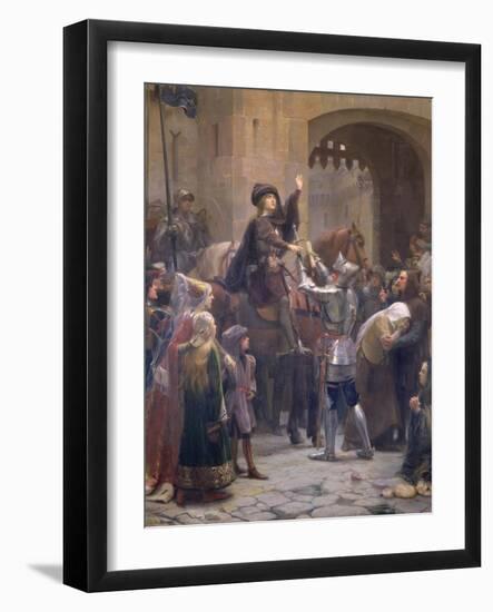 Joan of Arc Leaving Vaucouleurs, 23rd February 1429-Jean-jacques Scherrer-Framed Giclee Print