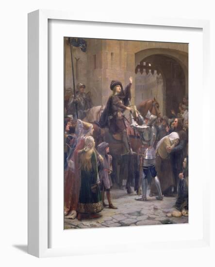 Joan of Arc Leaving Vaucouleurs, 23rd February 1429-Jean-jacques Scherrer-Framed Giclee Print