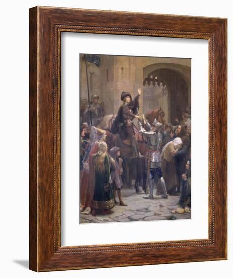 Joan of Arc Leaving Vaucouleurs, 23rd February 1429-Jean-jacques Scherrer-Framed Giclee Print