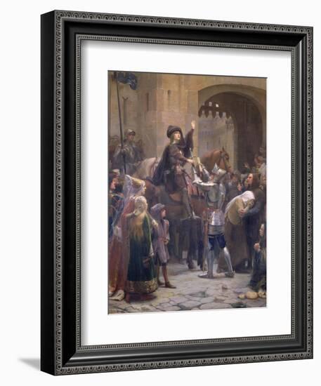 Joan of Arc Leaving Vaucouleurs, 23rd February 1429-Jean-jacques Scherrer-Framed Giclee Print