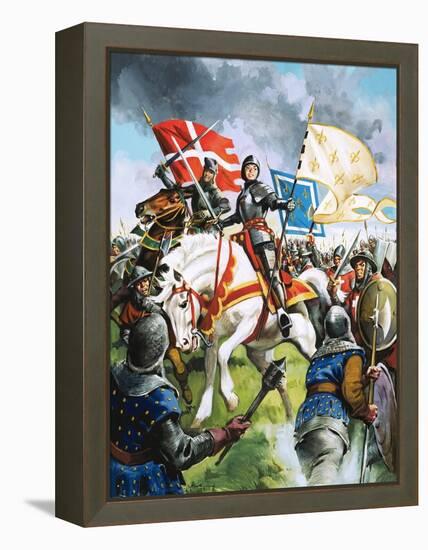 Joan of Arc Marches Against the English-G. Hireth-Framed Premier Image Canvas