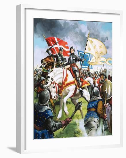 Joan of Arc Marches Against the English-G. Hireth-Framed Giclee Print
