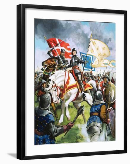 Joan of Arc Marches Against the English-G. Hireth-Framed Giclee Print