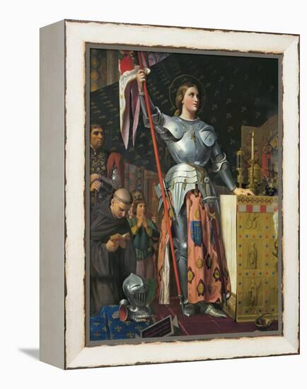 Joan of Arc on Coronation of Charles Vii in the Cathedral of Reims-Jean-Auguste-Dominique Ingres-Framed Stretched Canvas