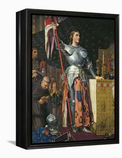 Joan of Arc on Coronation of Charles Vii in the Cathedral of Reims-Jean-Auguste-Dominique Ingres-Framed Stretched Canvas