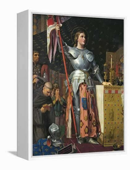 Joan of Arc on Coronation of Charles Vii in the Cathedral of Reims-Jean-Auguste-Dominique Ingres-Framed Stretched Canvas