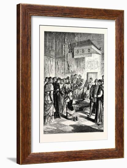 Joan of Arc Recognises Charles Vii. Among His Courtiers-null-Framed Giclee Print