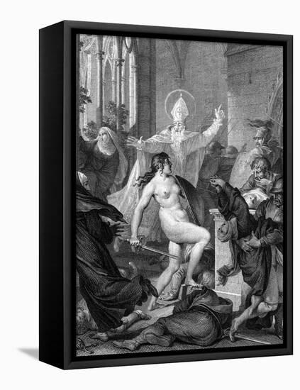 Joan of Arc Resists Rape-null-Framed Stretched Canvas