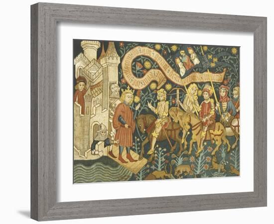 Joan of Arc She Arrives at the Chateau de Chinon-null-Framed Art Print