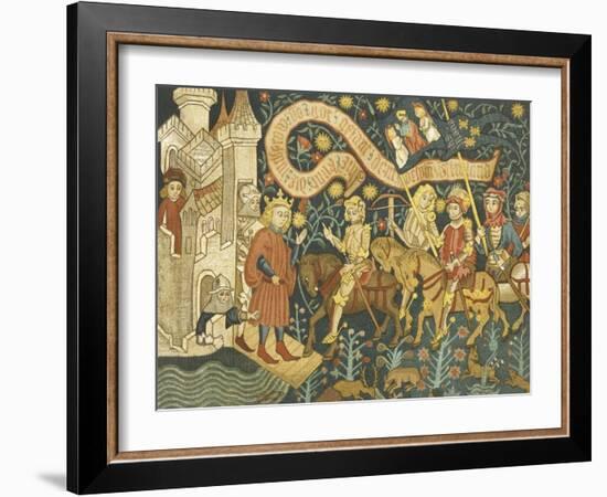 Joan of Arc She Arrives at the Chateau de Chinon-null-Framed Art Print