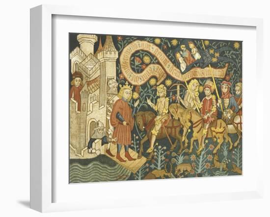 Joan of Arc She Arrives at the Chateau de Chinon-null-Framed Art Print